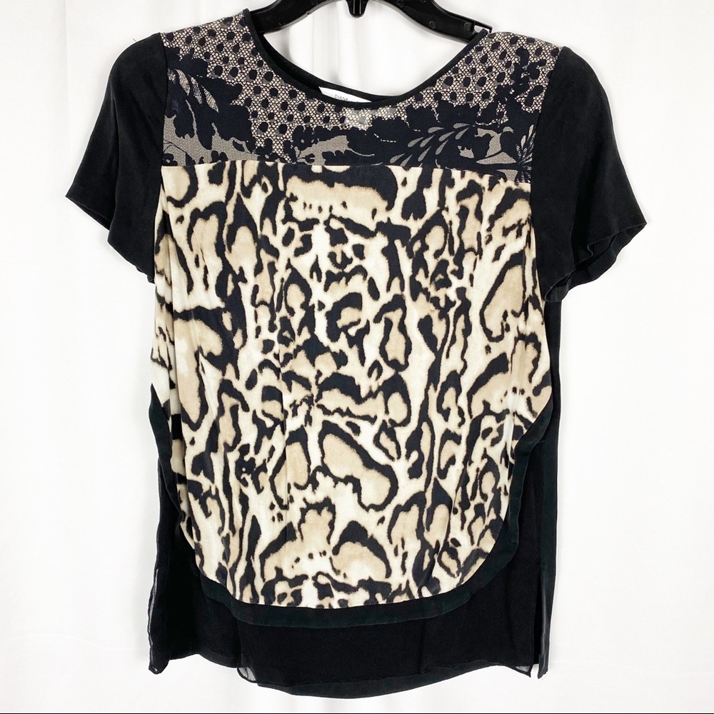 DIANE VON FURSTENBURG Animal Print Top